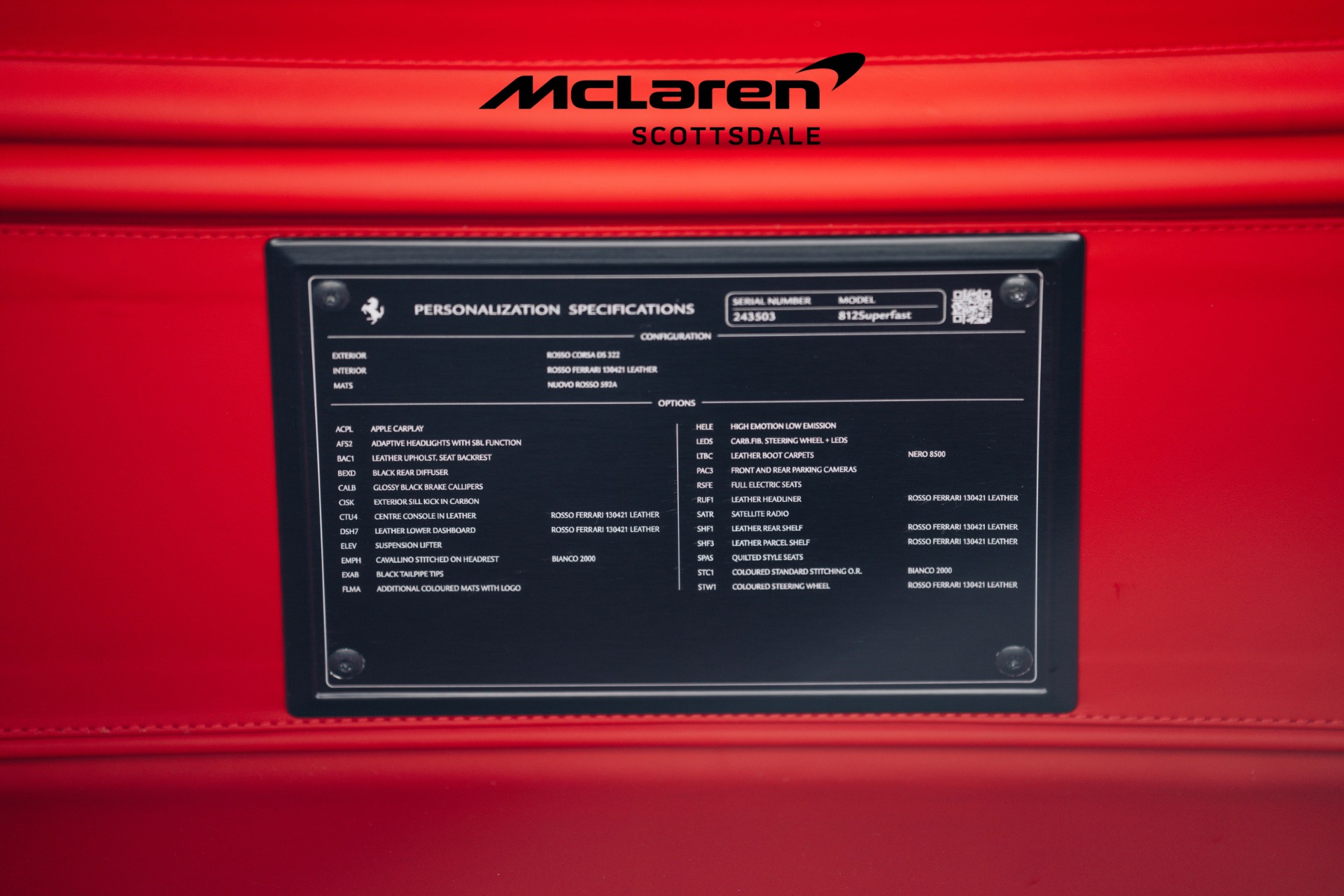 Used 2019 FERRARI 812 SUPERFAST For Sale (Sold) | McLaren